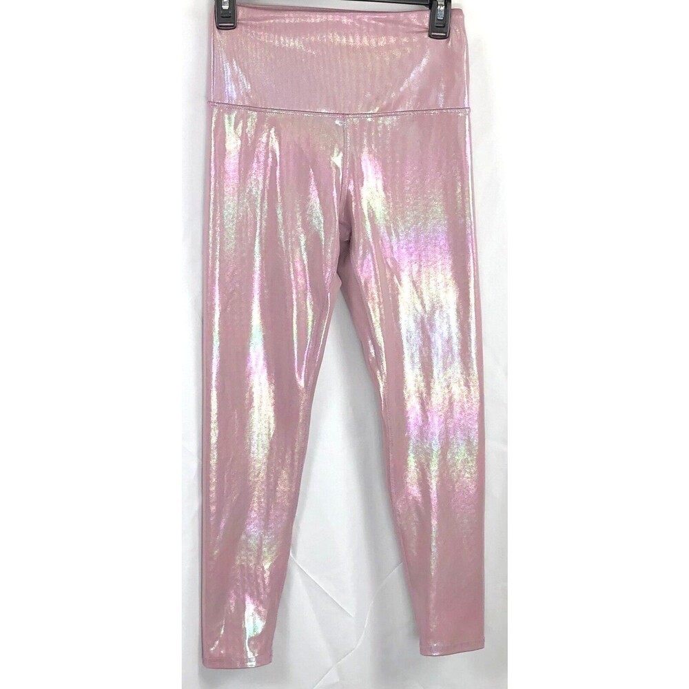 Ellie active Gym leggings 8–10 Pink metallic 25"W 26"IN High Rise Yoga Pants